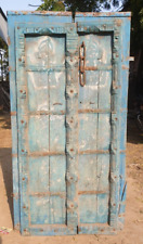 Puerta india tallada de colección, antigua puerta india, puerta de madera de teca, hierro y madera segunda mano  Embacar hacia Argentina