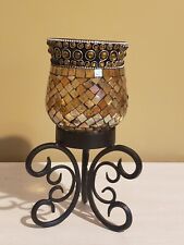 Mosaic Styled Glass Hurricane Candleholder for sale  Shipping to South Africa