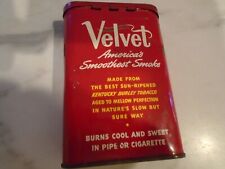 Antique Velvet Pipe & Cigarette Tobacco Tin Collector, used for sale  Shipping to Canada