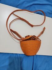 Bolsa tiracolo de couro MIISTA London laranja, fecho de cordão, feita na Espanha comprar usado  Enviando para Brazil