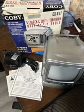 1 x Coby CX-TV1 5" Black/White CRT Television - Complete in Box - FM/AM Radio, used for sale  Shipping to South Africa