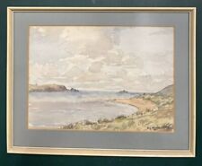 Original Mid Century Impressionist Cornish Seascape Watercolour Painting, Signed for sale  Shipping to South Africa