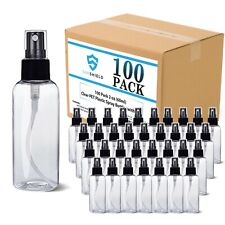 Paquete de 100 botellas de spray de plástico transparente PET de 2 oz (60 ml) con tapa, tamaño de viaje , usado segunda mano  Embacar hacia Argentina