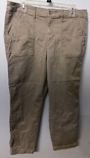 Ladies Old Navy Size 14 OLX Mid Rise Basswood Brown Pants Short Khakis Utility, used for sale  Shipping to South Africa