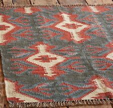 Tapete de área de lã e juta tecido à mão para fazenda feito à mão, tapete indiano Kilim Dhurrie comprar usado  Enviando para Brazil