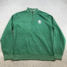 Polo Golf Sweater Adult Large Green Ryders Cup 2016 Hazeltine 1/4 Zip 45020 for sale  Shipping to South Africa