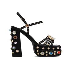 Used, Women Ankle Strap Platform Sandals Rhinestones Chunky Heel Pumps High Heeled for sale  Shipping to South Africa