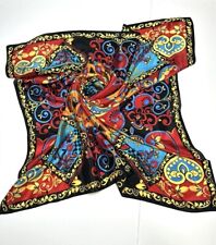 Honey Accessories Silk Scarf Colorful Black Yellow Red Blue Made in Japan for sale  Shipping to South Africa