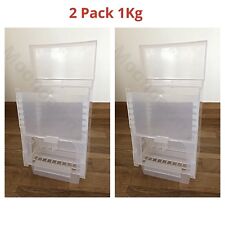 Used, 2pk 1Kg SEED HOPPER/ FEEDER PLASTIC FOR AVIARY CAGE BIRD- FINCH CANARY for sale  SOUTH PETHERTON