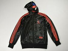 adidas chile track zip z kapturem trefoil czarny błyszczący pomarańczowy niebieski srebrny rozmiar S na sprzedaż  PL