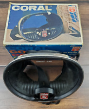 Vtg CORAL 1045 Tempered Glass Scuba Diving Mask Snorkeling Swimming w/ Box for sale  Shipping to South Africa