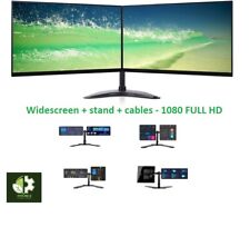 Usado, Monitor Widescreen Dual Dell HP 22" 23" 24" 27" com Cabo Suporte VGA 1080p LCD comprar usado  Enviando para Brazil