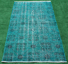 "Alfombra turca 47""x76"" alfombra vintage azul transición color anudada a mano 3'9""x6'3""" segunda mano  Embacar hacia Mexico