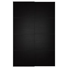 IKEA PAX WARDROBE SYSTEM 2 SLIDING DOORS BLACK BROWN ILSENG 59191309  $509 for sale  Monroeville
