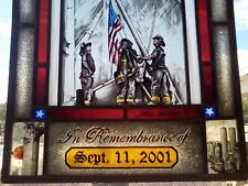 In Remembrance of Sept.11th Stained Glass, Kiln fired, God bless America for sale  Lucerne Valley