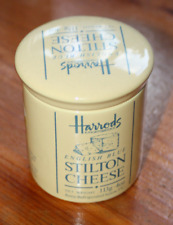 Harrods Inglés Azul Stilton Queso Amarillo Cremoso - FRASCO DE CERÁMICA Original segunda mano  Embacar hacia Argentina