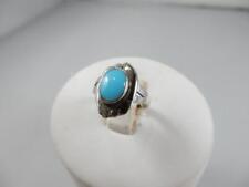 *BEAUTIFUL LADIES STERLING SILVER & FAUX TURQUOISE RING, SIZE 4.5   #S8 for sale  Shipping to South Africa