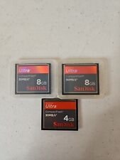 Used, SanDisk Ultra Compact Flash 8GB 4GB Lot Of 3 Memory Cards 30Mb/s for sale  Shipping to South Africa