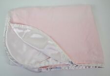 Cobertor de bebê COMFORT SILKIE rosa branco cetim flanela segurança Lovey  comprar usado  Enviando para Brazil