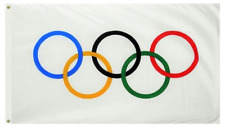 Bandeira dos Jogos Olímpicos 3x5 pés anéis olímpicos bandeira internacional impressa comprar usado  Enviando para Brazil