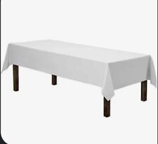 Mesa de tela premium 60"" x 104"" para boda banquete restaurante rectángulo blanco, usado segunda mano  Embacar hacia Argentina