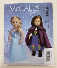 Fantasias de boneca McCalls 7065 Frozen Elsa Anna 18" roupas de boneca sem cortes comprar usado  Enviando para Brazil