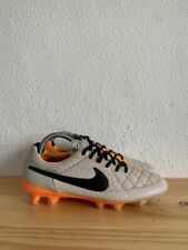 Botines de fútbol Nike Tiempo Legend V Elite FG US 8 RAROS blancos naranjas segunda mano  Embacar hacia Argentina