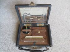 Vintage Ladies Cosmetic tin, Comb, Pouch Vanity Small Kit Travel Mini Suitcase for sale  Shipping to South Africa