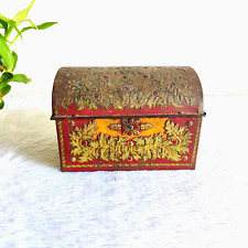 1940s Vintage Lipton Tea Advertising Old Tin Box Dome Shape Decorative Prop T567, used for sale  Shipping to South Africa