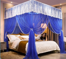 Cortina de cama princesa luxo 3 lados dossel rede mosquiteira roupa de cama sem suporte comprar usado  Enviando para Brazil