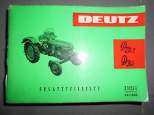 Deutz tracteur D25.2, D30, D30S : catalogue de pièces Z1125-1 d'occasion  Bonneval