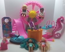 Lote de Bonecas Barbie Kelly Chelsea, Passeio de Carnaval, Slide, Acessórios  comprar usado  Enviando para Brazil