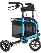 WALK MATE 3-Wheel Rolling Adjustable Folding Rollator  BLACK 1022J, used for sale  Shipping to South Africa