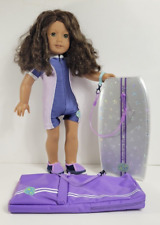 American Girl Curly Brown Hair Hazel Eyes with Wetsuit and Boogie Board for sale  Shipping to South Africa