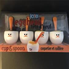 Conjunto de 4 xícaras e colheres de ovos Joie Egghead frango MSC International CHICK Kitsch raro comprar usado  Enviando para Brazil