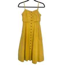 Easel Anthropologie Flowy Boho Button Front Sleeveless Midi Dress Yellow S NWOT for sale  Shipping to South Africa