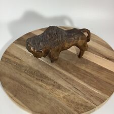Carved wooden buffalo for sale  Plainfield
