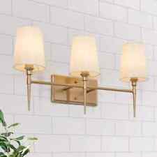Used, LNC Gold Bathroom Vanity Light Sconce Bath Vanity Light w/ Fabric Shades for sale  Shipping to South Africa