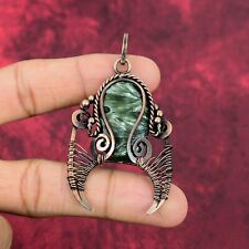Used, Seraphinite Pendant Copper Pendant Wire Wrap Gemstone Handmade Jewelry For Gifts for sale  Shipping to South Africa