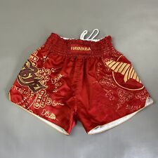 Shorts de boxe Hayabusa Falcon Muay Thai bordado vermelho masculino GG, usado comprar usado  Enviando para Brazil