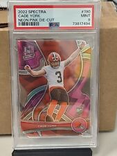 2022 Spectra Neon Pink Die-Cut Cade York RC /20 PSA MINT 9 Cleveland Browns, used for sale  Shipping to South Africa