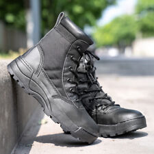 Botas táticas masculinas de couro de combate ao ar livre impermeáveis sapatos de caminhada deserto comprar usado  Enviando para Brazil