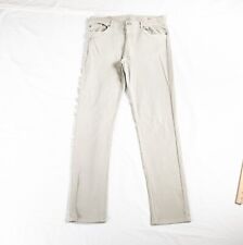 Calça Faherty masculina tamanho 34x32 cinza fóssil movimento 5 bolsos fina reta elástica comprar usado  Enviando para Brazil