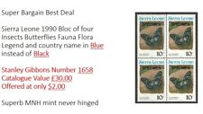 1990 Serra Leoa SG1658 Gato £30 Insetos Borboletas Bloco Lenda Azul MNH (LQ) comprar usado  Enviando para Brazil