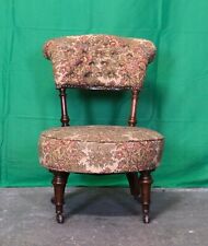 CHARMING VICTORIAN 1890 CORNELIUS V SMITH NURSING CHAIR BROWN MAHOGANY & CASTORS for sale  Shipping to South Africa