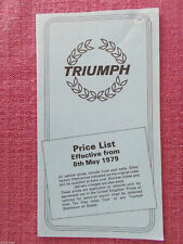Genuine triumph price for sale  SHERINGHAM