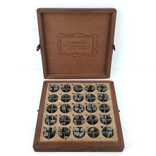 KINGSLEY Hot Foil Stamping Machine Font Set Wooden Case Hollywood CA 180 Pieces for sale  Shipping to South Africa
