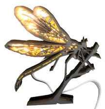Luz noturna de LED esculpida em libélula em madeira 3D comprar usado  Enviando para Brazil
