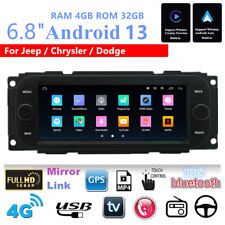 Usado, Rádio estéreo Android 6,8" 4+32GB navegação GPS para Dodge Chrysler Jeep Carplay comprar usado  Enviando para Brazil