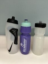 Lote de 3 garrafas de água esportivas recarregáveis de plástico Nike Academy comprar usado  Enviando para Brazil